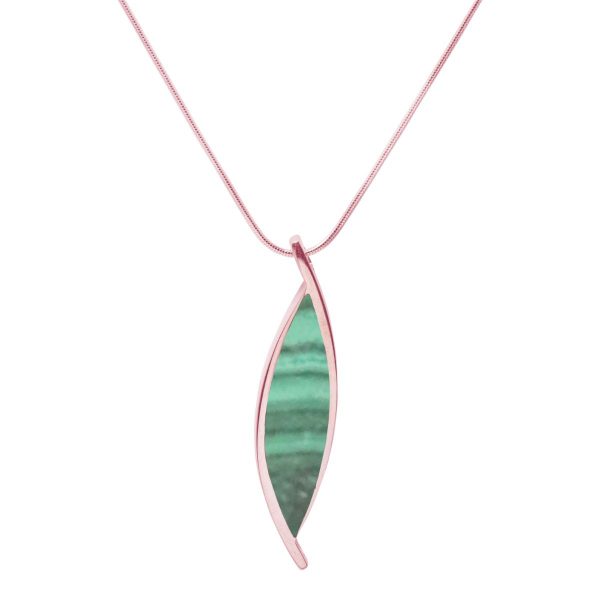 Rose Gold Malachite Pendant