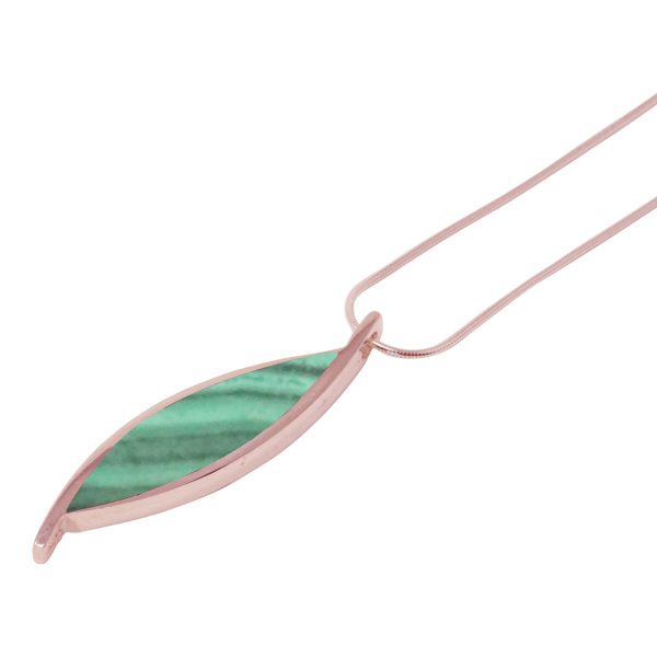 Rose Gold Malachite Pendant