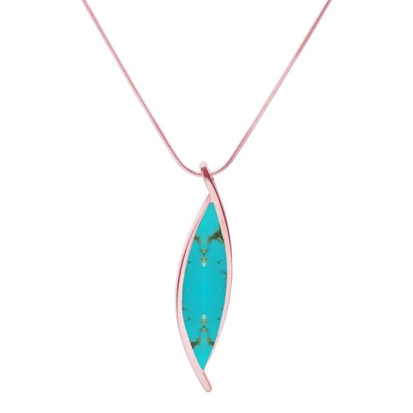 Rose Gold Turquoise Pendant