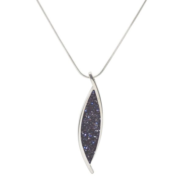 Silver Blue Goldstone Pendant