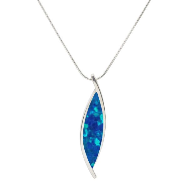 Silver Cobalt Blue Oplaite Pendant