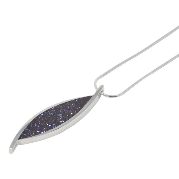 Silver Blue Goldstone Pendant