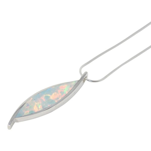 Silver Opalite Sun Ice Pendant