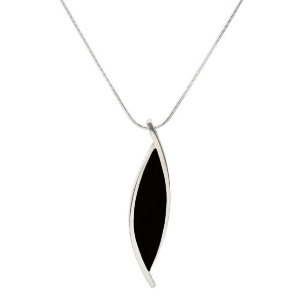 Silver Whitby Jet Pendant