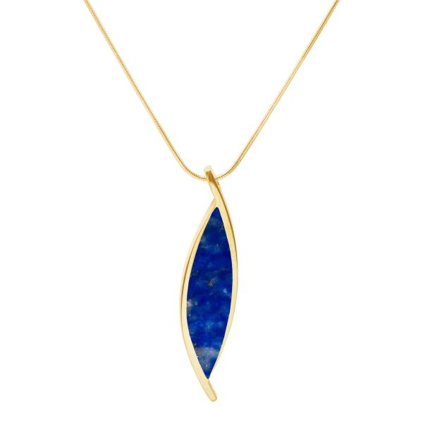 Yellow Gold Lapis Pendant