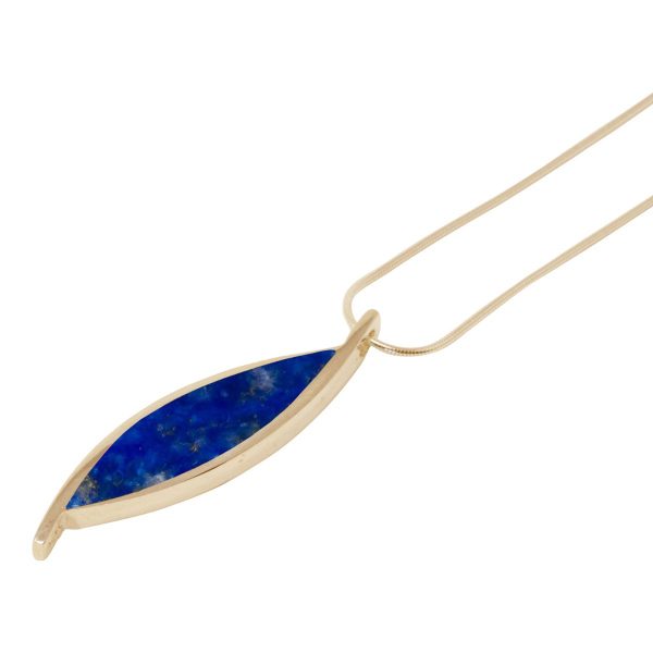 Yellow Gold Lapis Pendant