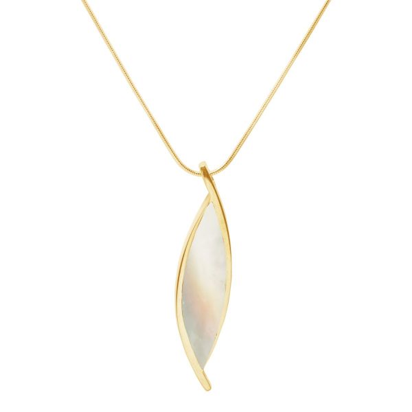 Yellow Gold Mother of Pearl Pendant