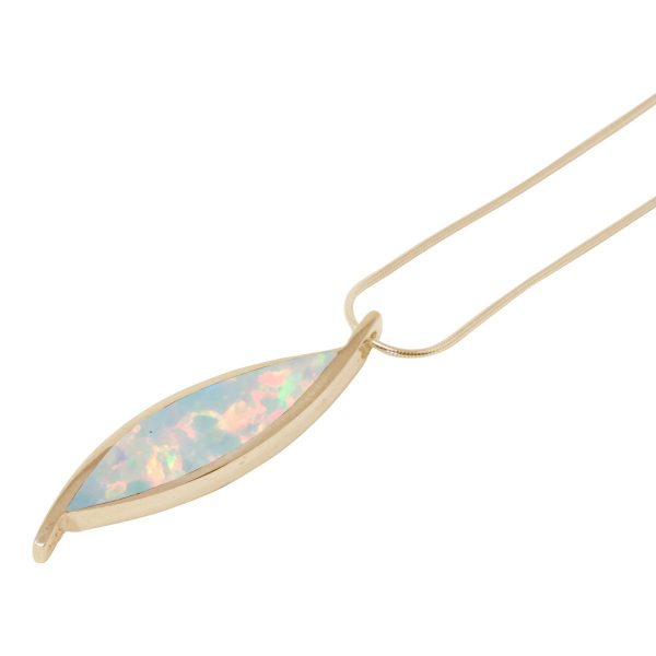 Yellow Gold Opalite Sun Ice Pendant