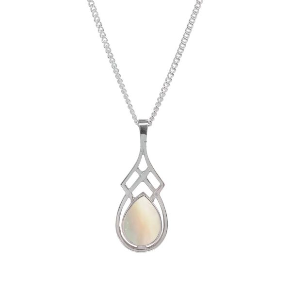 Silver Mother of Pearl Celtic Pendant