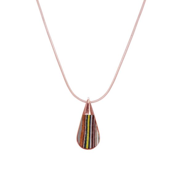 Rose Gold Fordite Pendant