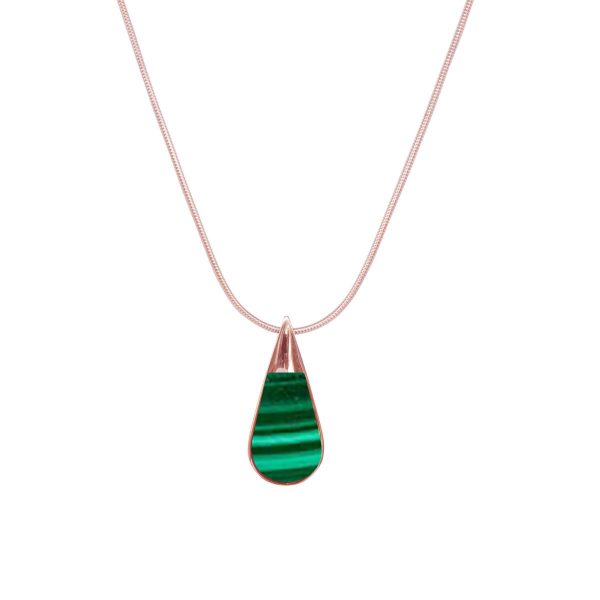 Rose Gold Malachite Pendant