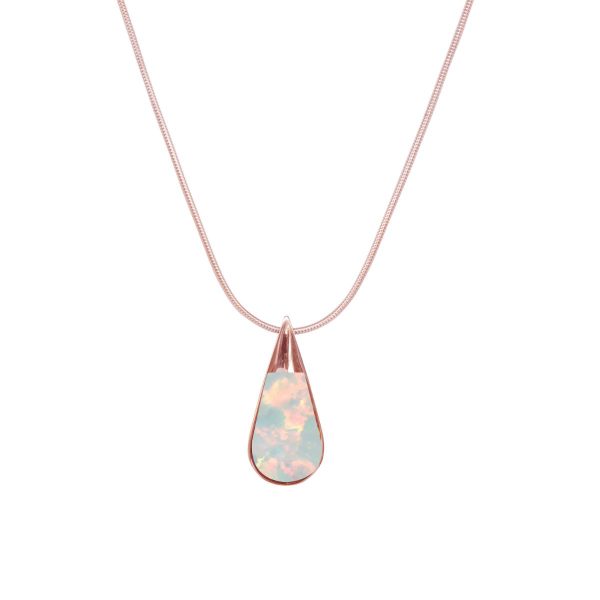 Rose Gold Opalite Sun Ice Pendant