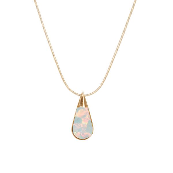 Yellow Gold Opalite Sun Ice Pendant