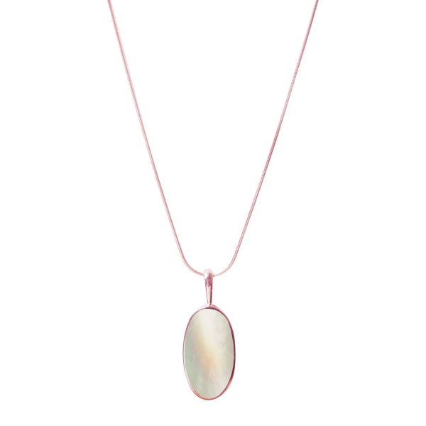 Rose Gold Mother of Pearl Oval Pendant