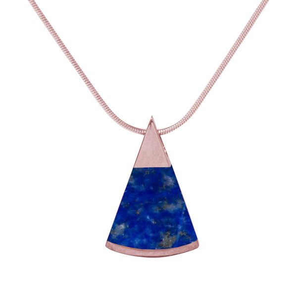 Rose Gold Lapis Pendant