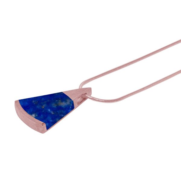 Rose Gold Lapis Pendant