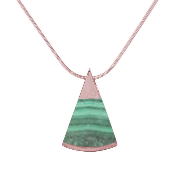 Rose Gold Malachite Pendant