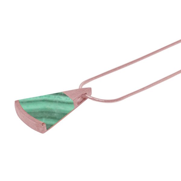 Rose Gold Malachite Pendant