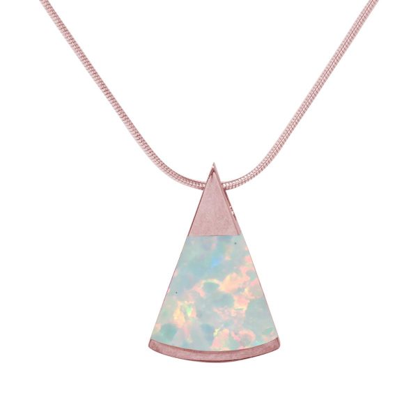 Rose Gold Opalite Sun Ice Pendant