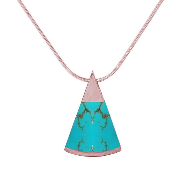 Rose Gold Turquoise Pendant