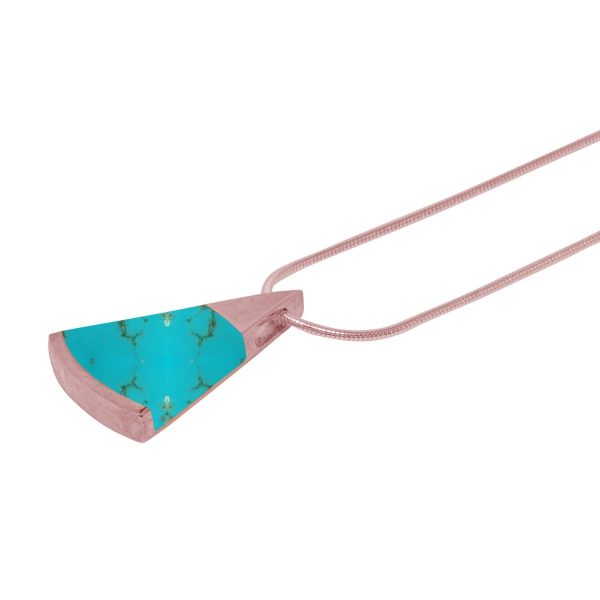 Rose Gold Turquoise Pendant