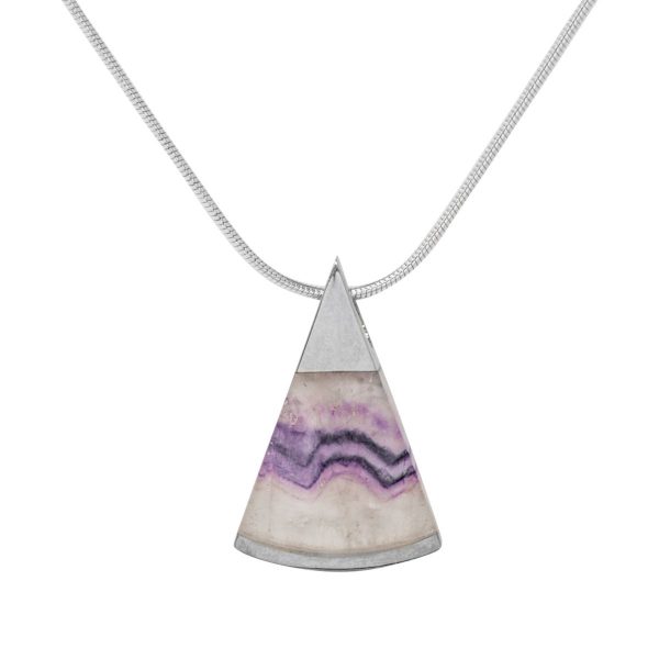 Silver Blue John Pendant