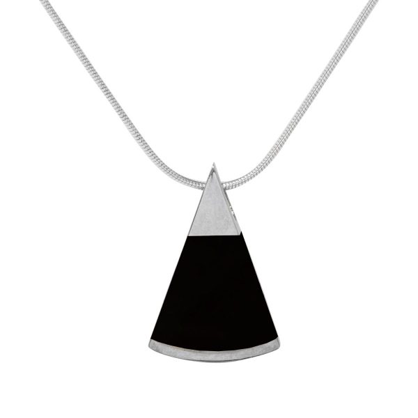 Silver Whitby Jet Pendant