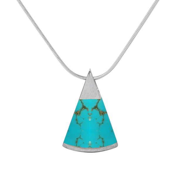 White Gold Turquoise Pendant