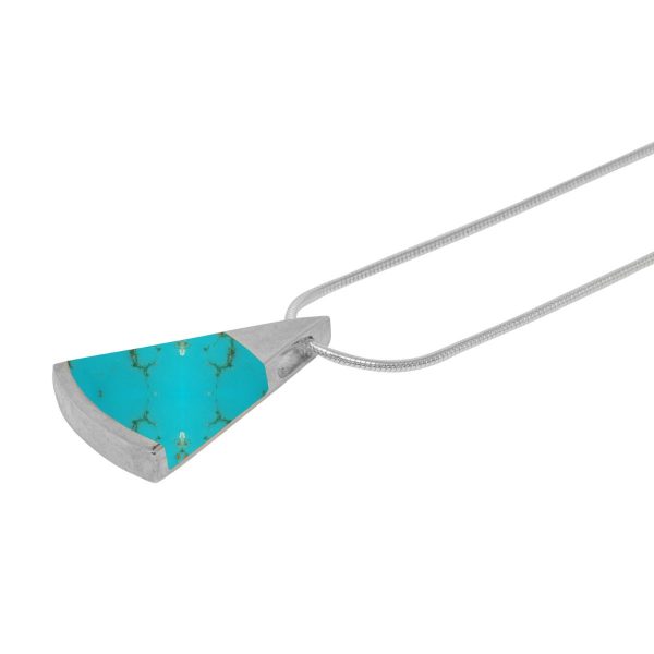 White Gold Turquoise Pendant