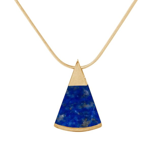 Yellow Gold Lapis Pendant