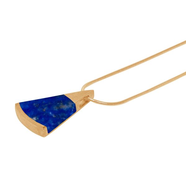 Yellow Gold Lapis Pendant