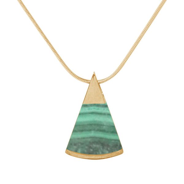 Yellow Gold Malachite Pendant