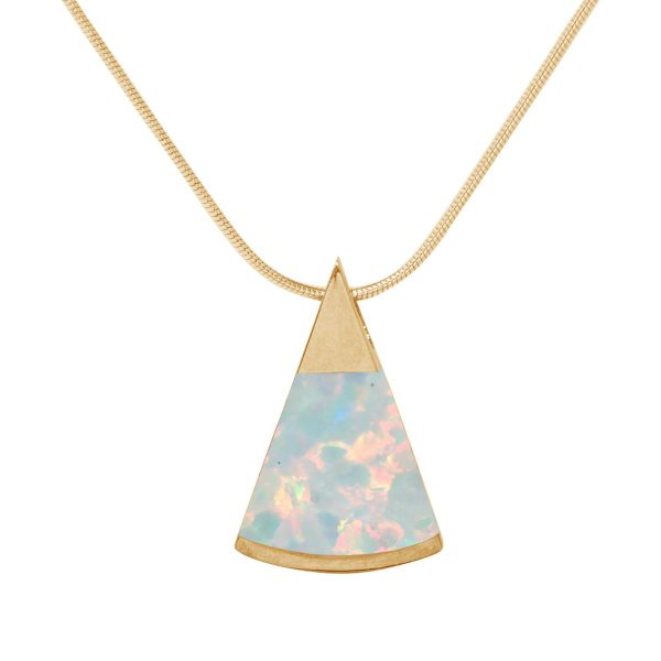 Yellow Gold Opalite Sun Ice Pendant