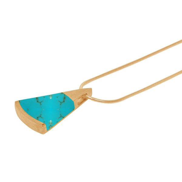 Yellow Gold Turquoise Pendant