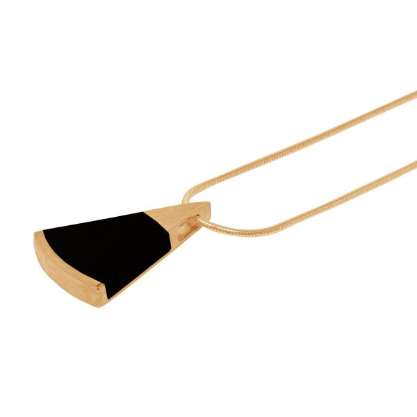 Yellow Gold Whitby Jet Pendant