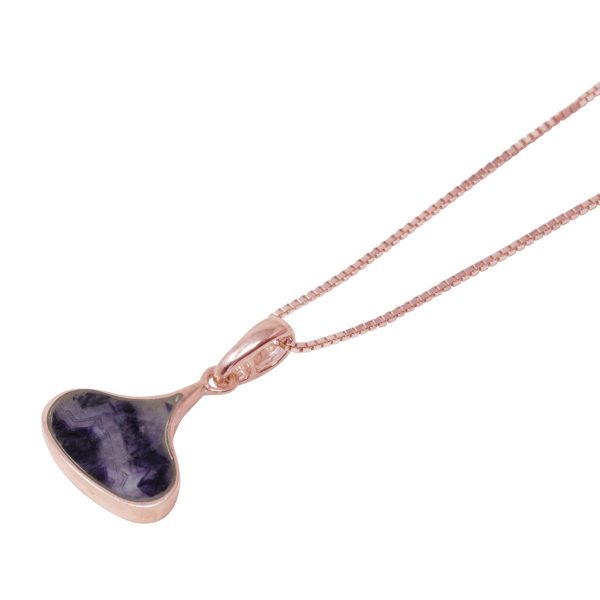 Rose Gold Blue John Pendant