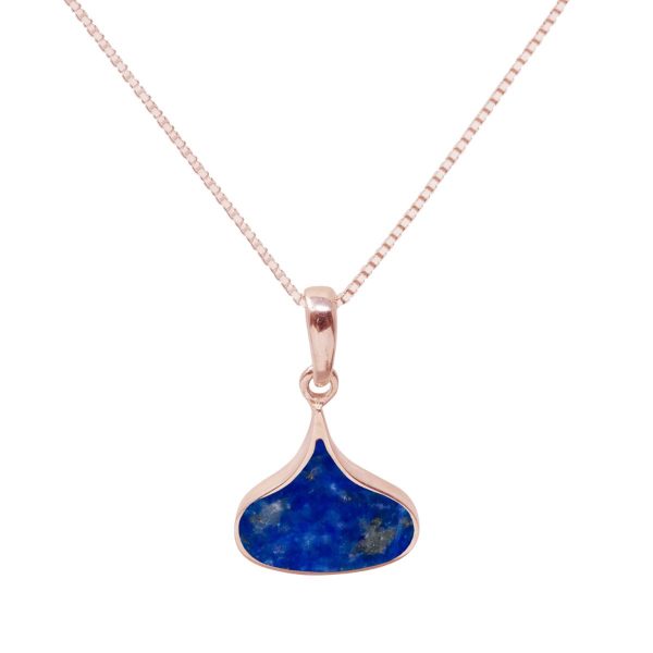 Rose Gold Lapis Pendant