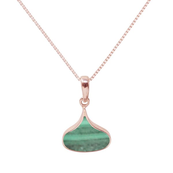 Rose Gold Malachite Pendant