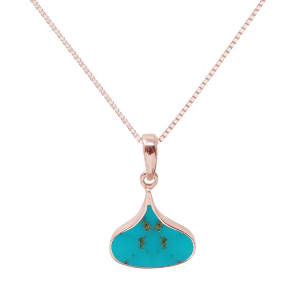 Rose Gold Turquoise Pendant