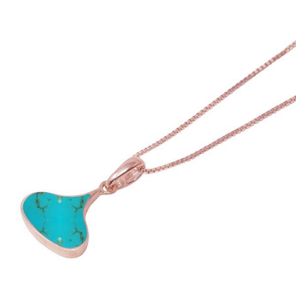 Rose Gold Turquoise Pendant