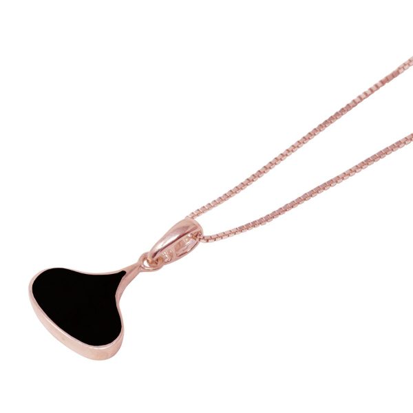 Rose Gold Whitby Jet Pendant