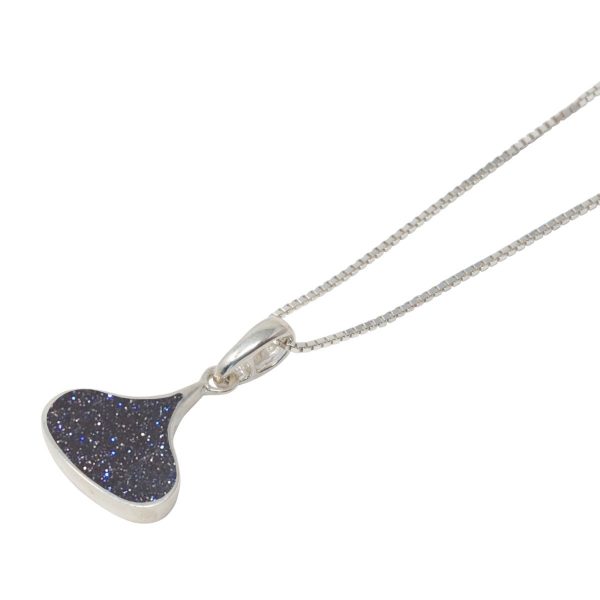 Silver Blue Goldstone Pendant