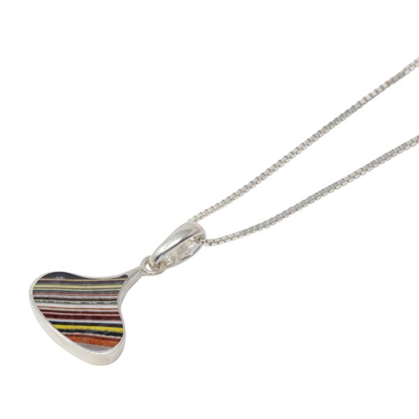 Silver Fordite Pendant