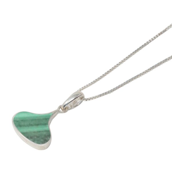 White Gold Malachite Pendant