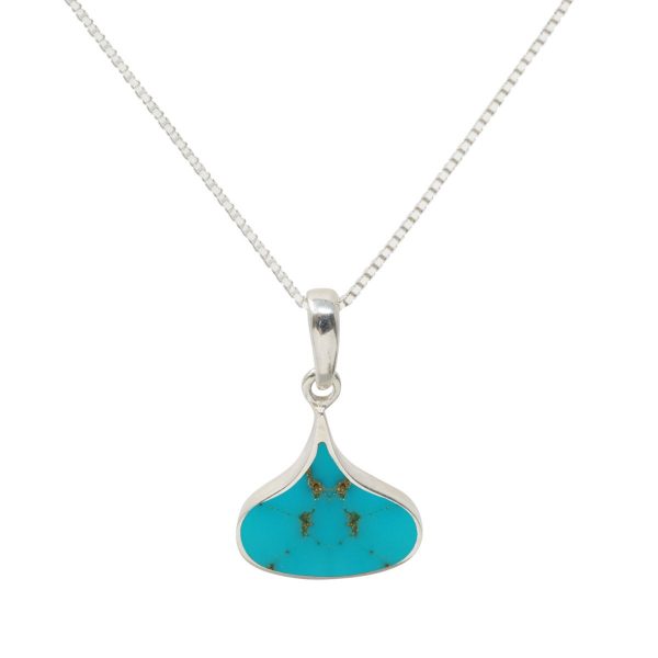 White Gold Turquoise Pendant