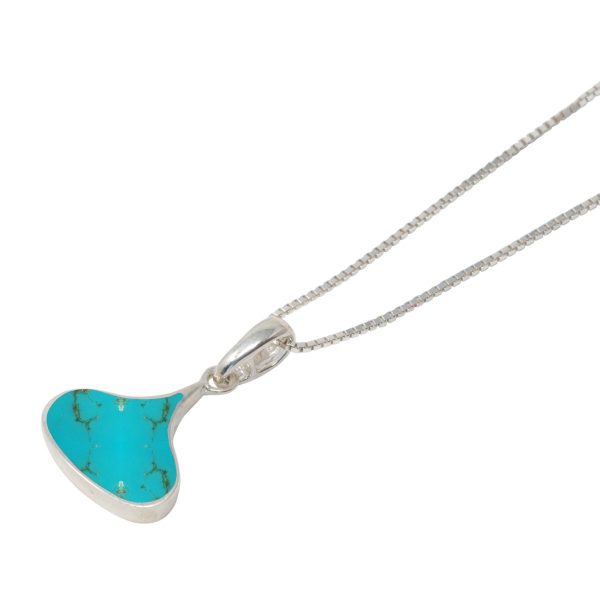 White Gold Turquoise Pendant