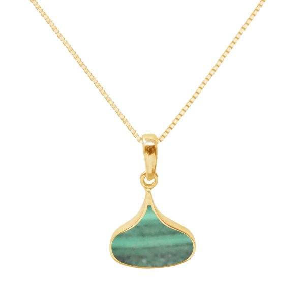 Yellow Gold Malachite Pendant