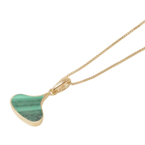 Yellow Gold Malachite Pendant