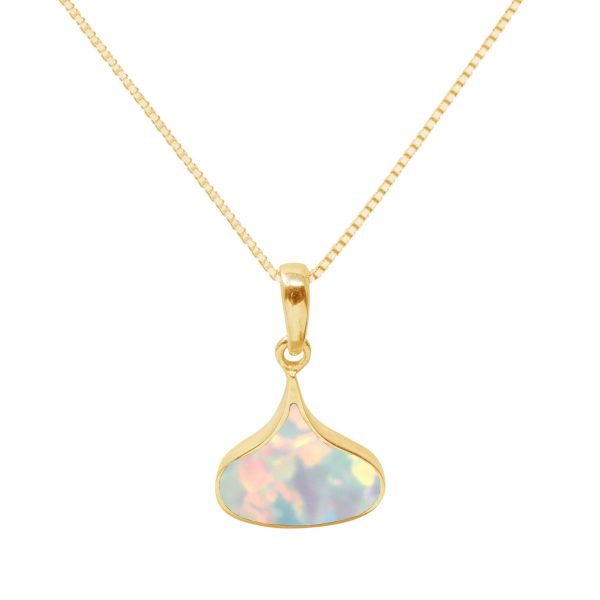 Yellow Gold Opalite Sun Ice Pendant