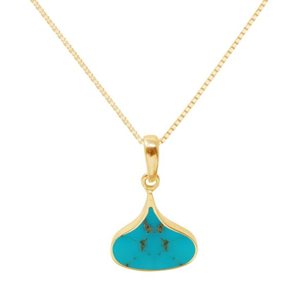 Yellow Gold Turquoise Pendant